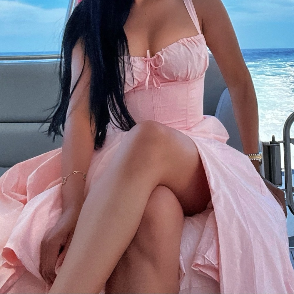 House of CB Carmen pink dress
